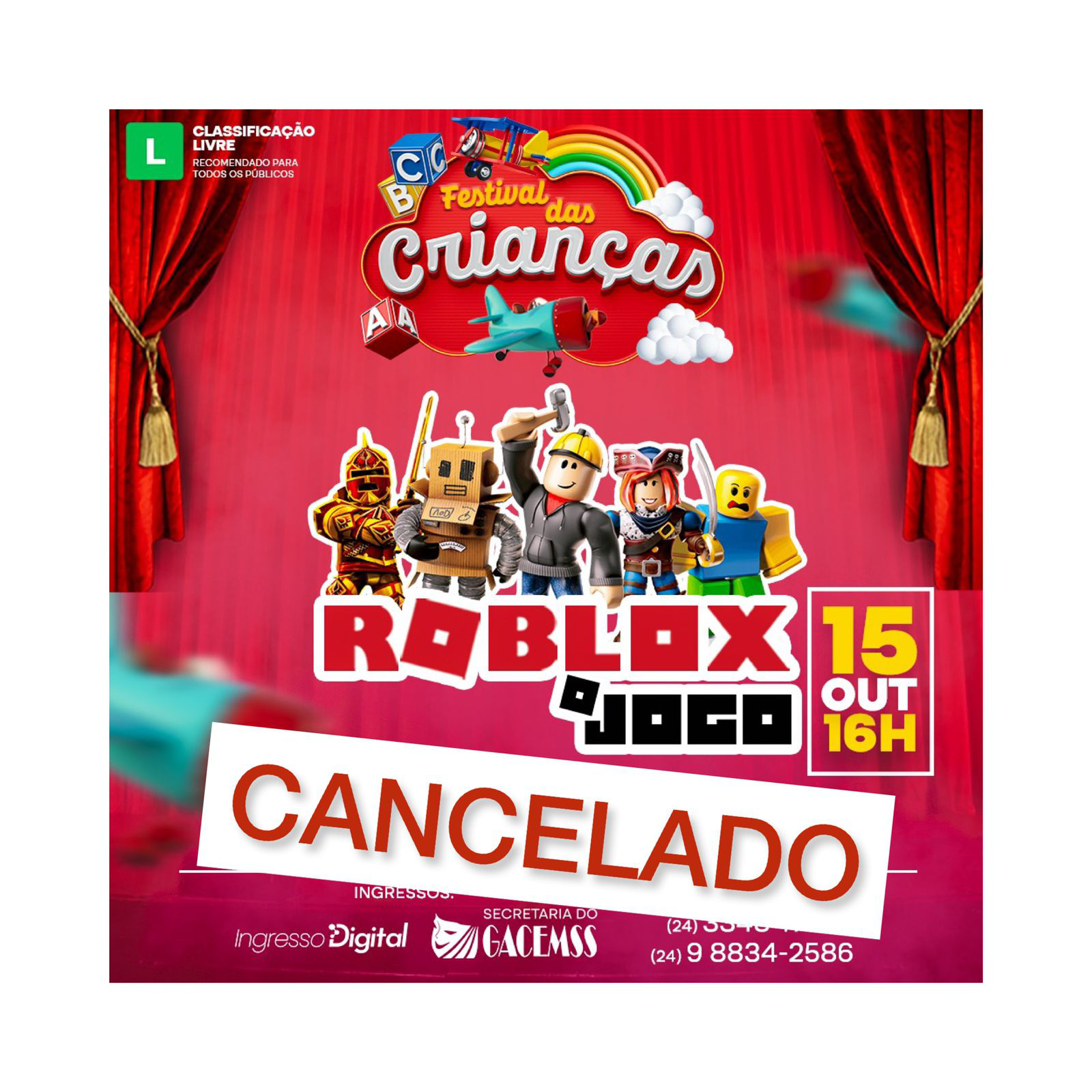 Roblox no Teatro Santa Cruz - Ingressos Kids